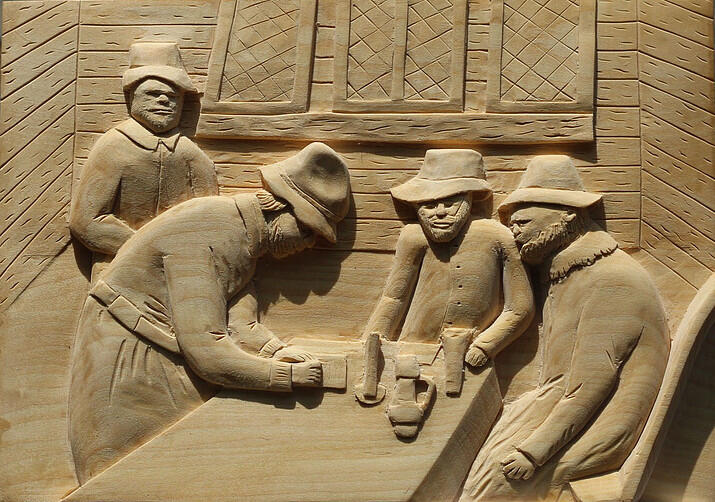 Signing the Mayflower Compact - Carver: Raymond Johnson