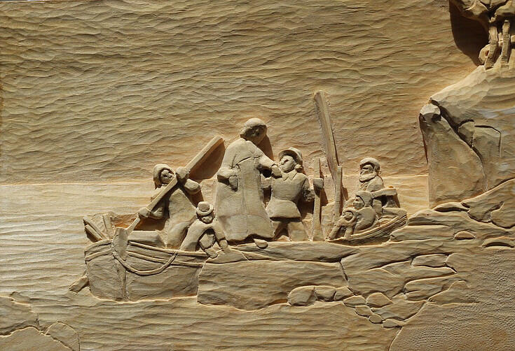 Landing On Plymouth Rock - Carver: F. Wayland Stetson
